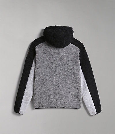 Sweat-shirt à capuche et fermeture demi-zippée Teidens-